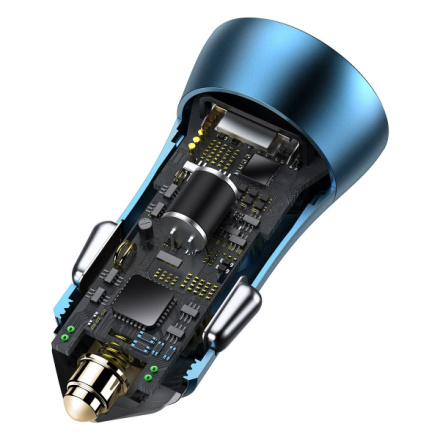 BASEUS car charger USB A + Type C + cabel Type C to Lightning PD QC4.0 3A 40W TZCCJD-03 blue 590843