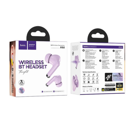 HOCO wireless bluetooth earphones TWS EQ2 purple 592842