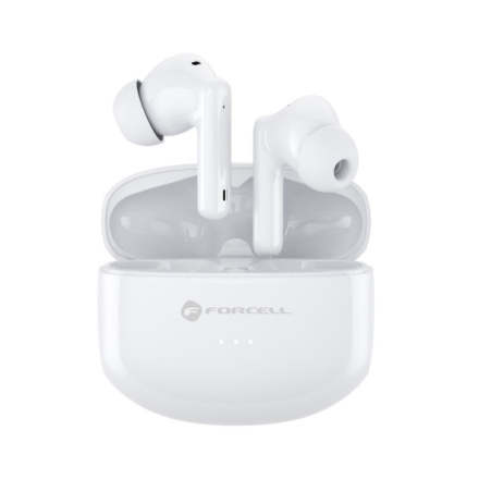 FORCELL F-AUDIO wireless earphones TWS Clear Sound white 593768