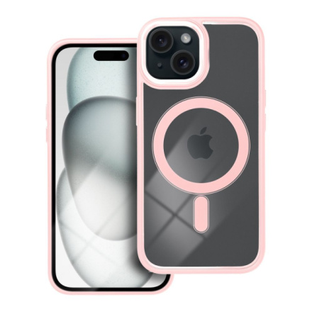 Color Edge Mag Cover case compatible with MagSafe for IPHONE 15 pink 593911