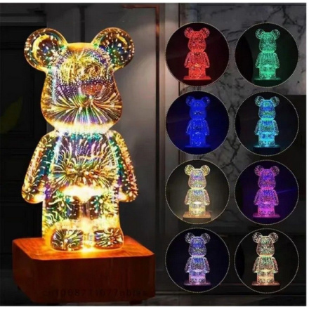 Table lamp bedside LED 3D BEAR Art Deco standing L3GFBD 599219