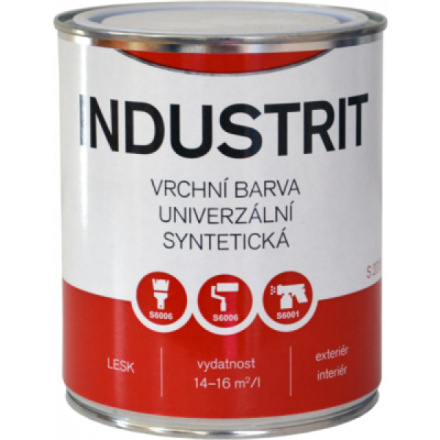 INDUSTRIT univerzální vrchní barva S2013, 1110 šeď světlá, 0,6 l