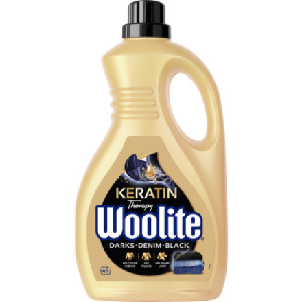 Woolite Keratin Therapy Darks Denim Black prací gel, 2,7 l, 45 dávek