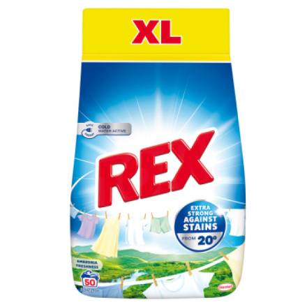 REX prací prášek Amazonia Freshness 50 praní, 2,75kg