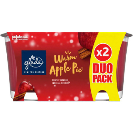 Glade svíčka vonná Warm Apple Pie, 2× 112 g