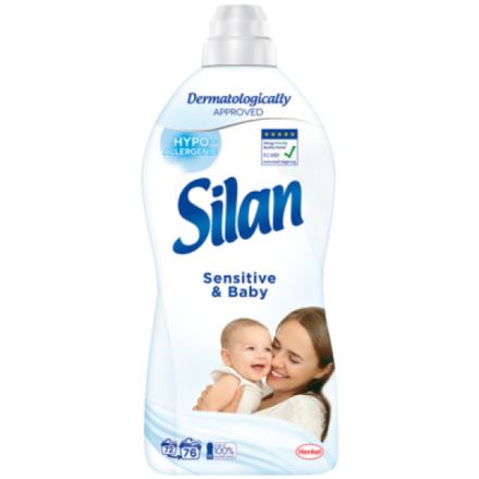 Silan aviváž Sensitive & Baby 76 praní, 1672 ml