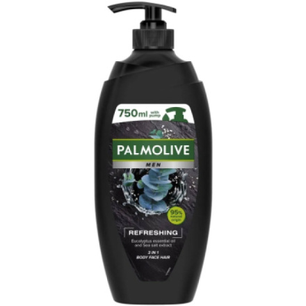 Palmolive Men Refreshing sprchový gel 3v1 pro muže pumpa, 750 ml