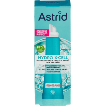 Astrid oční gel Hydro X-Cell proti otokům a kruhům, 15 ml