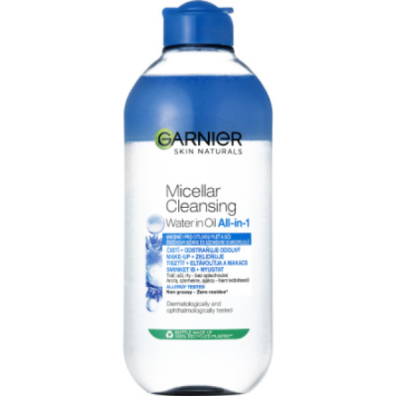 Garnier Skin Naturals pečující dvoufázová micelární voda pro citlivé oči, 400 ml