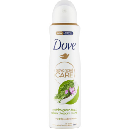 Dove Advanced Care Matcha a Zelený čaj antiperspirant ve spreji, 150 ml deospray