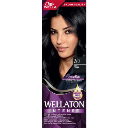 Wella barva na vlasy Wellaton Intense 2/0 černá, 110 ml