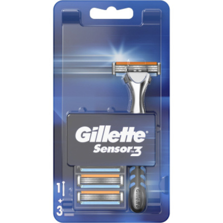 Gillette Sensor3 holicí strojek a 4 hlavice