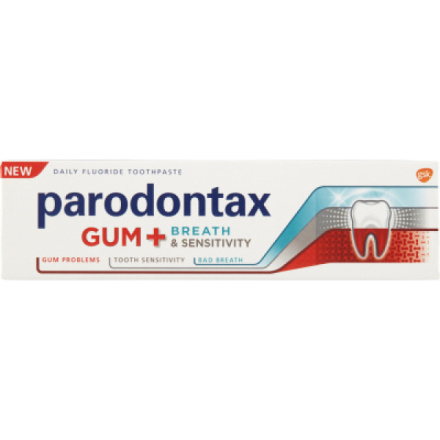 Parodontax Gum + Breath & Sensitivity zubní pasta s fluoridem, 75 ml