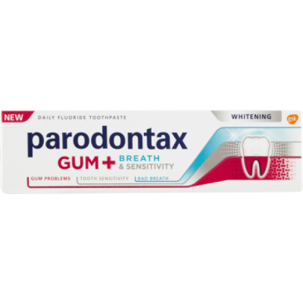 Parodontax Gum + Breath & Sensitivity Whitening zubní pasta s fluoridem, 75 ml