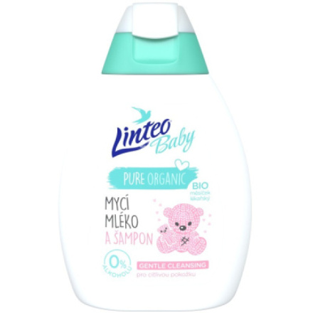 Linteo Baby mycí mléko a šampon s měsíčkem lékařským, 250 ml