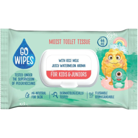 Go Wipes for Kids & Juniors dětský vlhčený toaletní papír, 44 ks