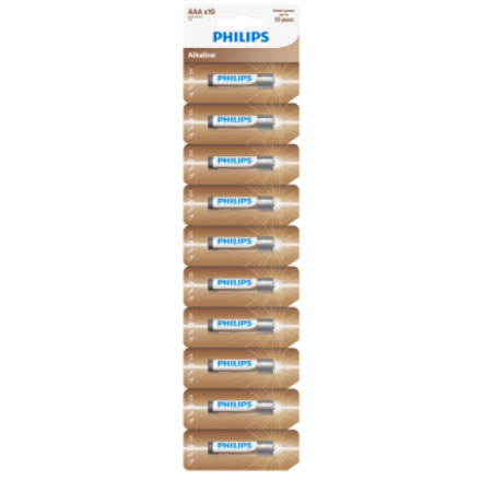 Baterie Philips Alkaline AAA 10 ks LR03 Micro 1,5V