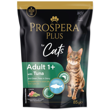 Kapsička Prospera Plus  Adult 1+, Tuna, Peas 85g 1513-10102|X|X|KS