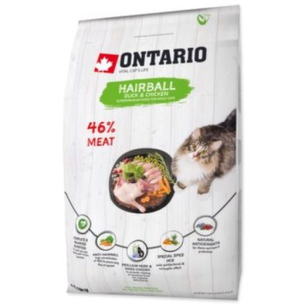 Krmivo Ontario Cat Hairball 6,5kg 213-10127|X|X|KS