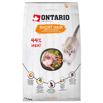 Krmivo Ontario Cat Shorthair 6,5kg 213-10337|X|X|KS