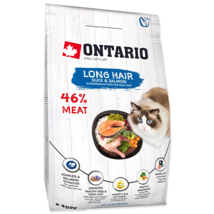 Krmivo Ontario Cat Longhair 0,4kg 213-10433|X|X|KS