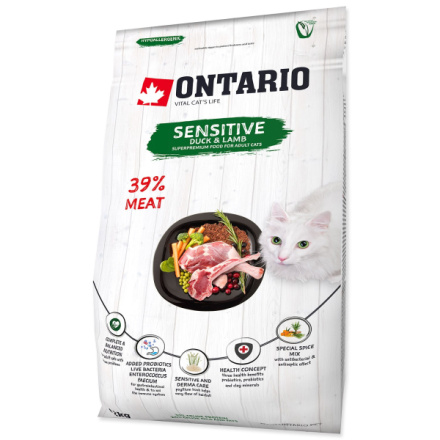 Krmivo Ontario Cat Sensitive/Derma 2kg 213-10625|X|X|KS