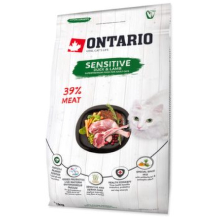 Krmivo Ontario Cat Sensitive/Derma 2kg 213-10625|X|X|KS