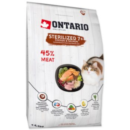 Krmivo Ontario Cat Sterilised 7+6,5kg 213-10837|X|X|KS