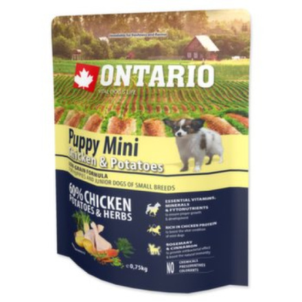 Krmivo Ontario Puppy Mini Chicken & Potatoes 0,75kg 214-10033|X|X|KS