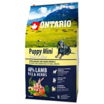 Krmivo Ontario Puppy Mini Lamb & Rice 6,5kg 214-10197|X|X|KS