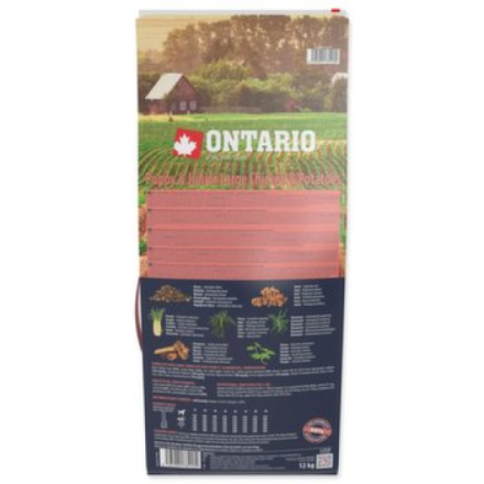 Krmivo Ontario Puppy & Junior Large Chicken & Potatoes 12kg 214-10438|X|X|KS