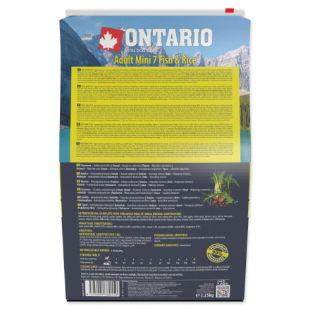 Krmivo Ontario Adult Mini Fish & Rice 2,25kg 214-10575|X|X|KS