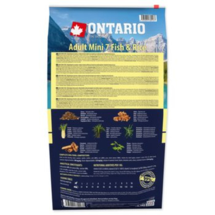 Krmivo Ontario Adult Mini Fish & Rice 6,5kg 214-10577|X|X|KS