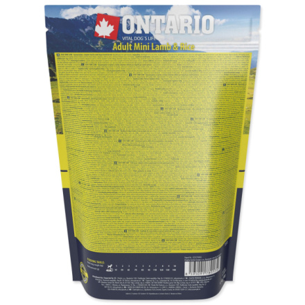 Krmivo Ontario Adult Mini Lamb & Rice 0,75kg 214-10593|X|X|KS