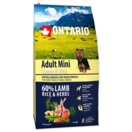 Krmivo Ontario Adult Mini Lamb & Rice 6,5kg 214-10597|X|X|KS