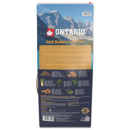 Krmivo Ontario Adult Medium Fish & Rice 12kg 214-10678|X|X|KS