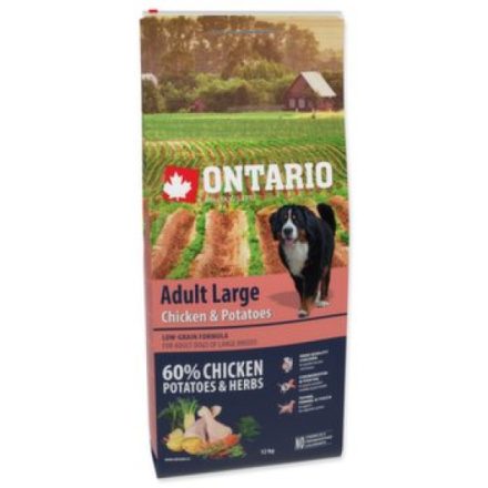 Krmivo Ontario Adult Large Chicken & Potatoes 12kg 214-10738|X|X|KS