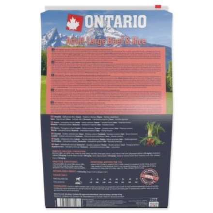 Krmivo Ontario Adult Large Beef & Rice 2,25kg 214-10755|X|X|KS