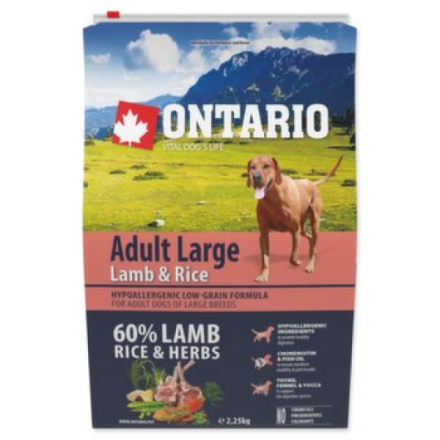 Krmivo Ontario Adult Large Lamb & Rice 2,25kg 214-10795|X|X|KS