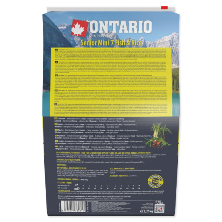 Krmivo Ontario Senior Mini Fish & Rice 2,25kg 214-11175|X|X|KS