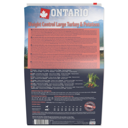 Krmivo Ontario Large Weight Control Turkey & Potatoes 2,25kg 214-12745|X|X|KS