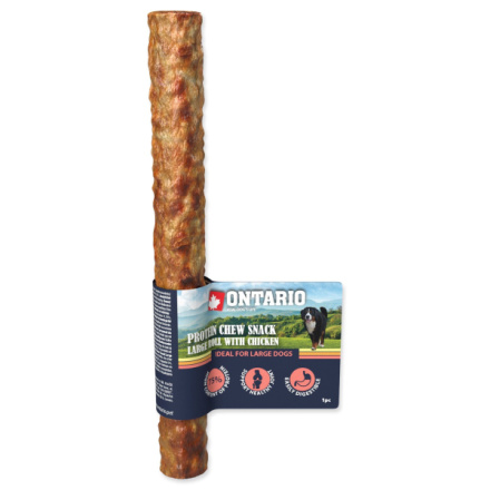 Pochoutka Ontario Protein kuře, žvýkací rolka velká 25,4cm 214-56033|X|X|KS