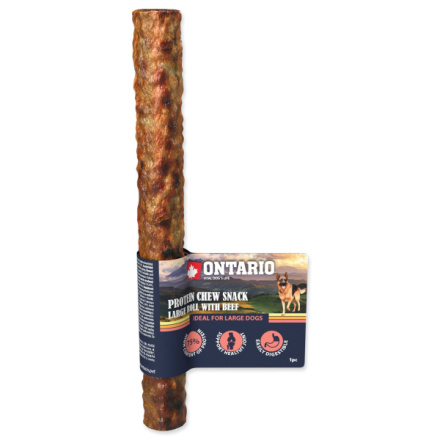 Pochoutka Ontario Protein hovězí, žvýkací rolka velká 25,4cm 214-56053|X|X|KS