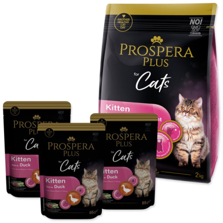 Krmivo Prospera Plus Kitten Chicken Healthy Development 2kg+3 kapsičky ZDARMA PR1513-10002|AN_1524|X|KS