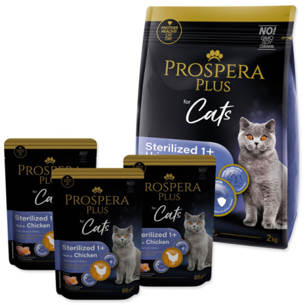 Krmivo Prospera Plus Sterilized 1+ Chicken Urinary 2kg+3 kapsičky ZDARMA PR1513-10022|AN_1524|X|KS