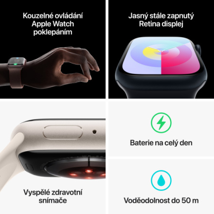 Apple Watch Series 9 41mm Cellular Růžový hliník se světle růžovým sportovním řemínkem - M/L MRJ03QC/A