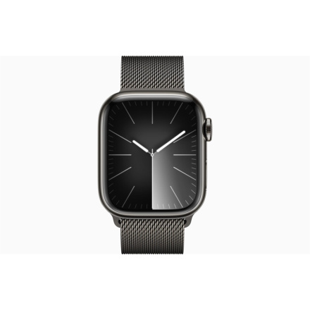 Apple Watch Series 9 41mm Cellular Grafitově šedý nerez s grafitově šedým milánským tahem MRJA3QC/A