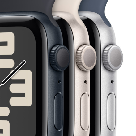 Apple Watch SE 44mm Temně inkoustový hliník s temně inkoustovým provlékacím sportovním řemínkem MREA3QC/A