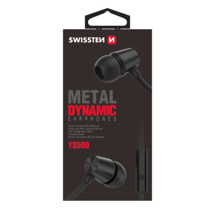 SWISSTEN Earbuds Dynamic YS500 černé 51107001