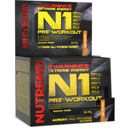 Nutrend N1 Pre-Workout 170 g, červený pomeranč VS-067-170-ČP
